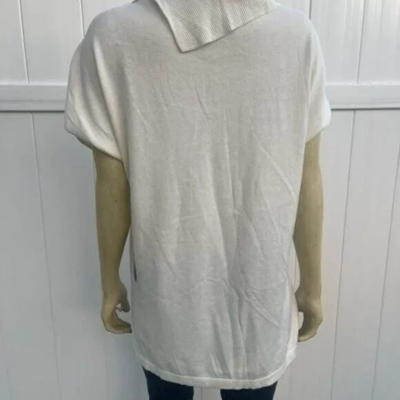 Vince Camuto Ivory Short Sleeve Knit Sweater Top Size S - Picture 5 of 12